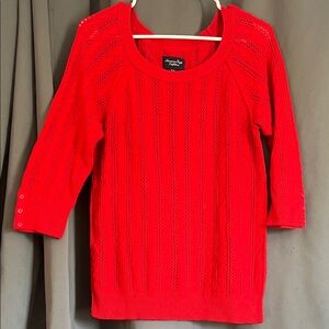 American Eagle Outfitters Vibrant Red Crew Neck Sweater